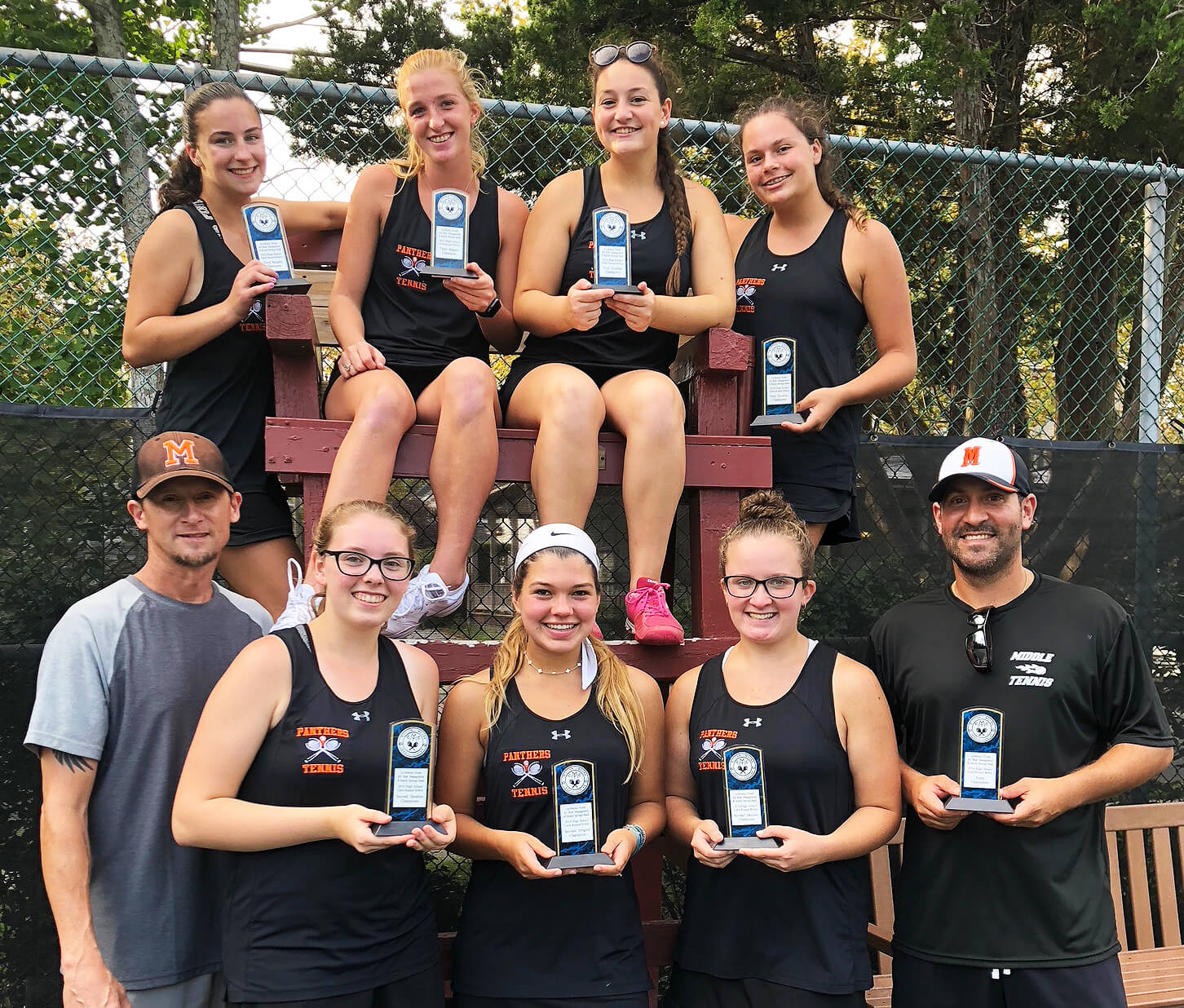 The Middle Township High School girls tennis team won the annual Cape May Tennis Club round robin tournament on Sept. 22.