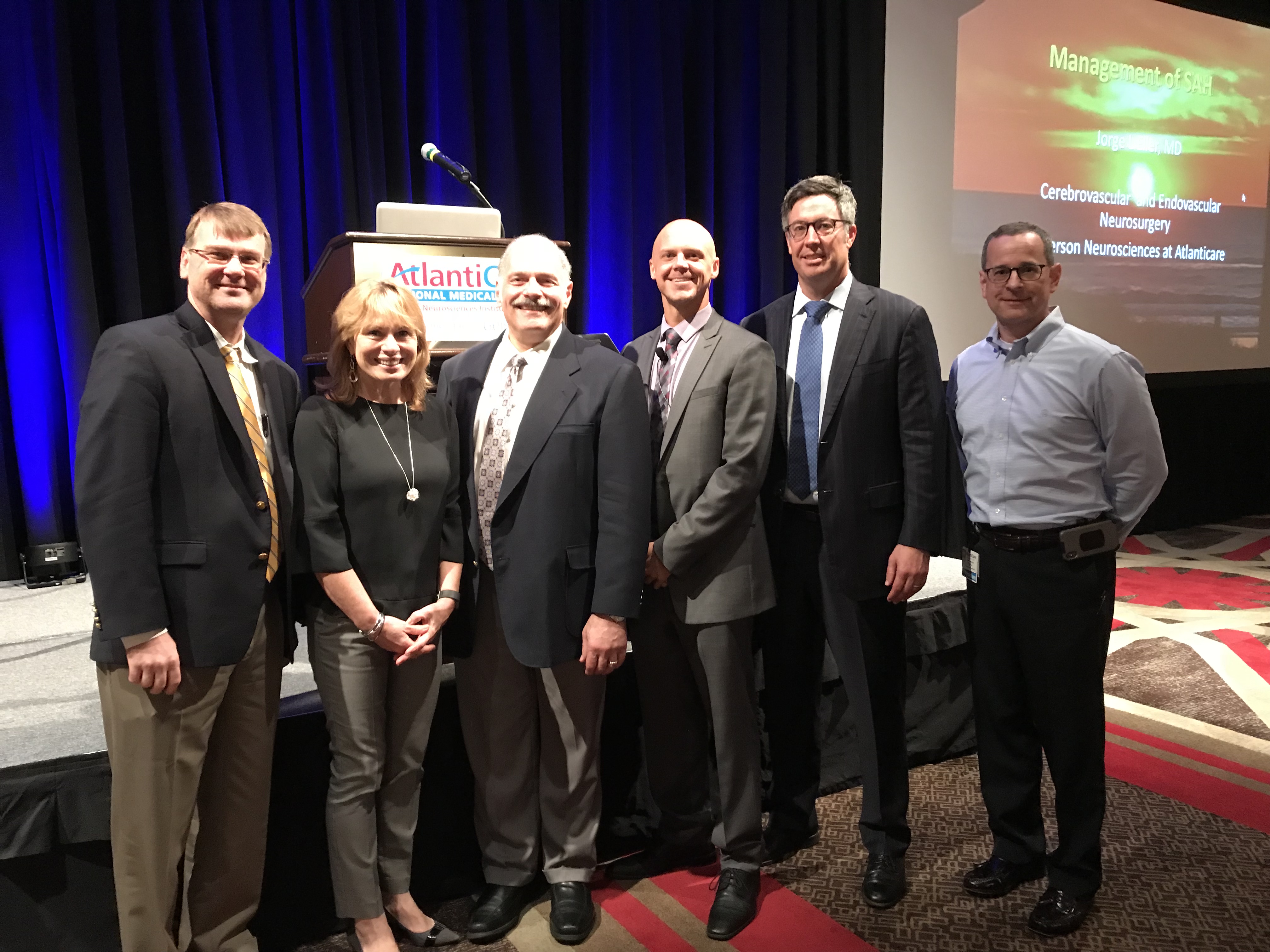 From left are experts who addressed the Eighth Annual AtlantiCare Neuroscience Conference and State-of-the-Art Stroke Summit during morning sessions Sept. 7: Jorge Eller