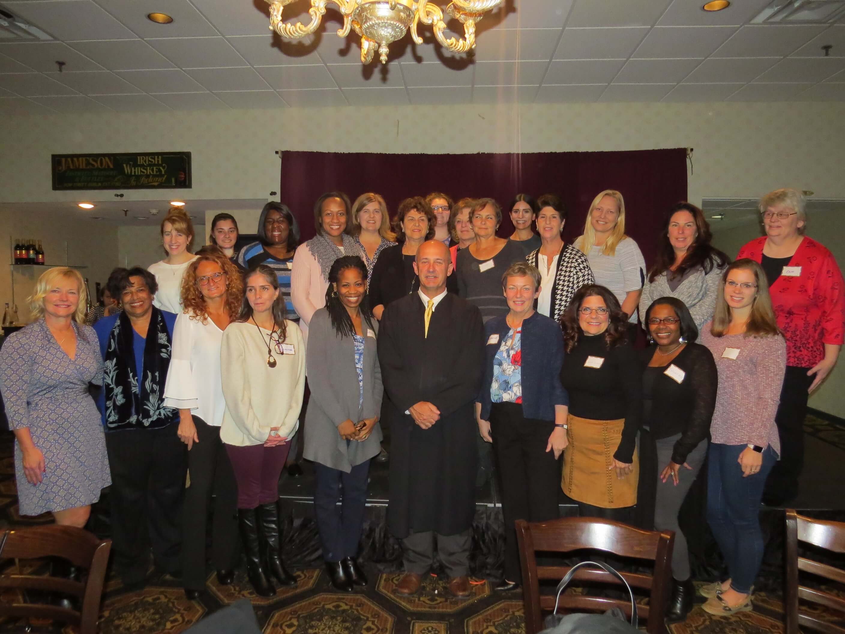 From left front row: Carol Salden of Egg Harbor Township; Georgia Brooks of Court House; Katharina Gorski of Petersburg; Claudia Bertke of Mays Landing; DeAnna Brathwaite-Mays of Pleasantville; Honorable W. Todd Miller