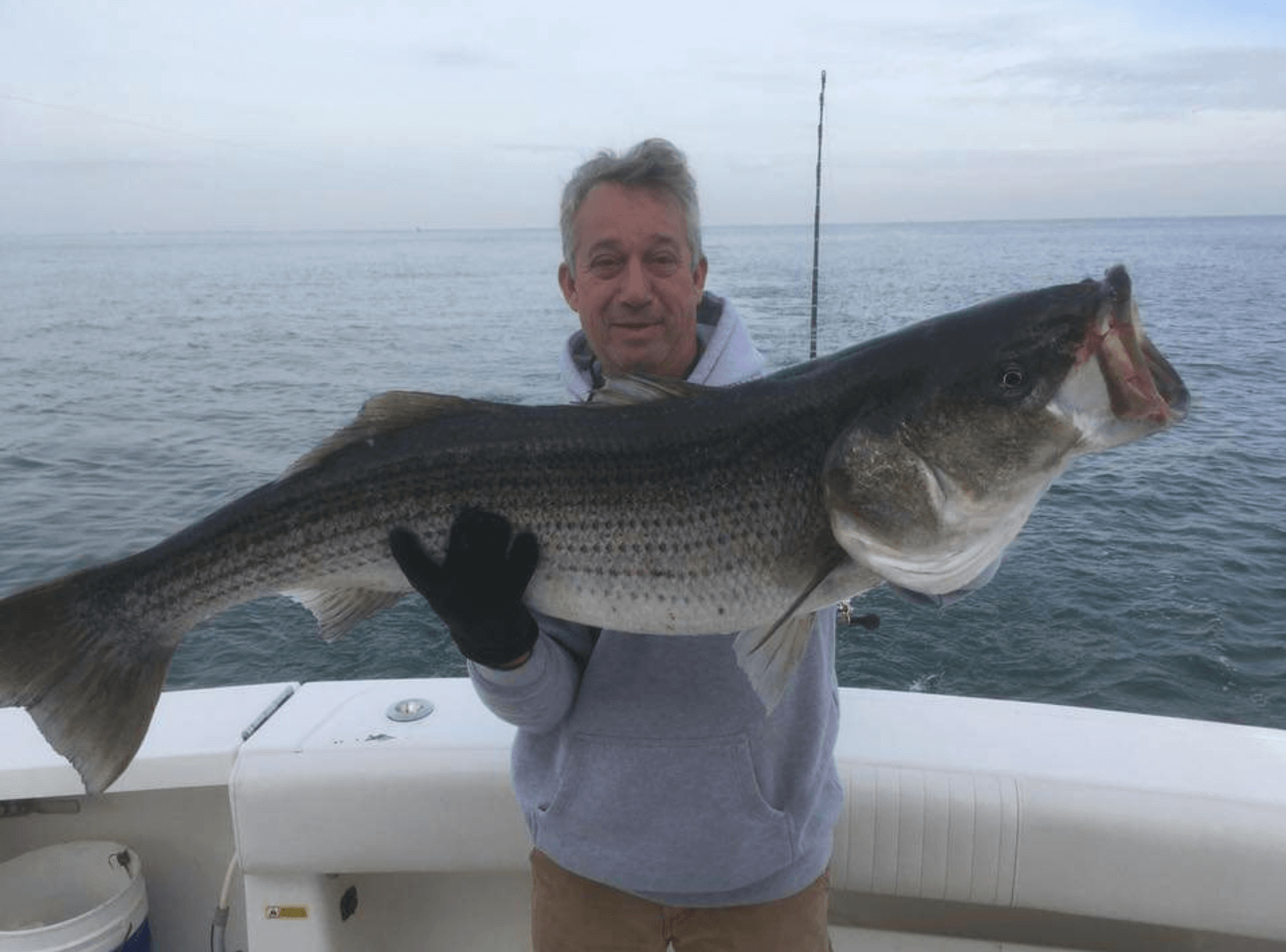 A 42-pound striped bass.