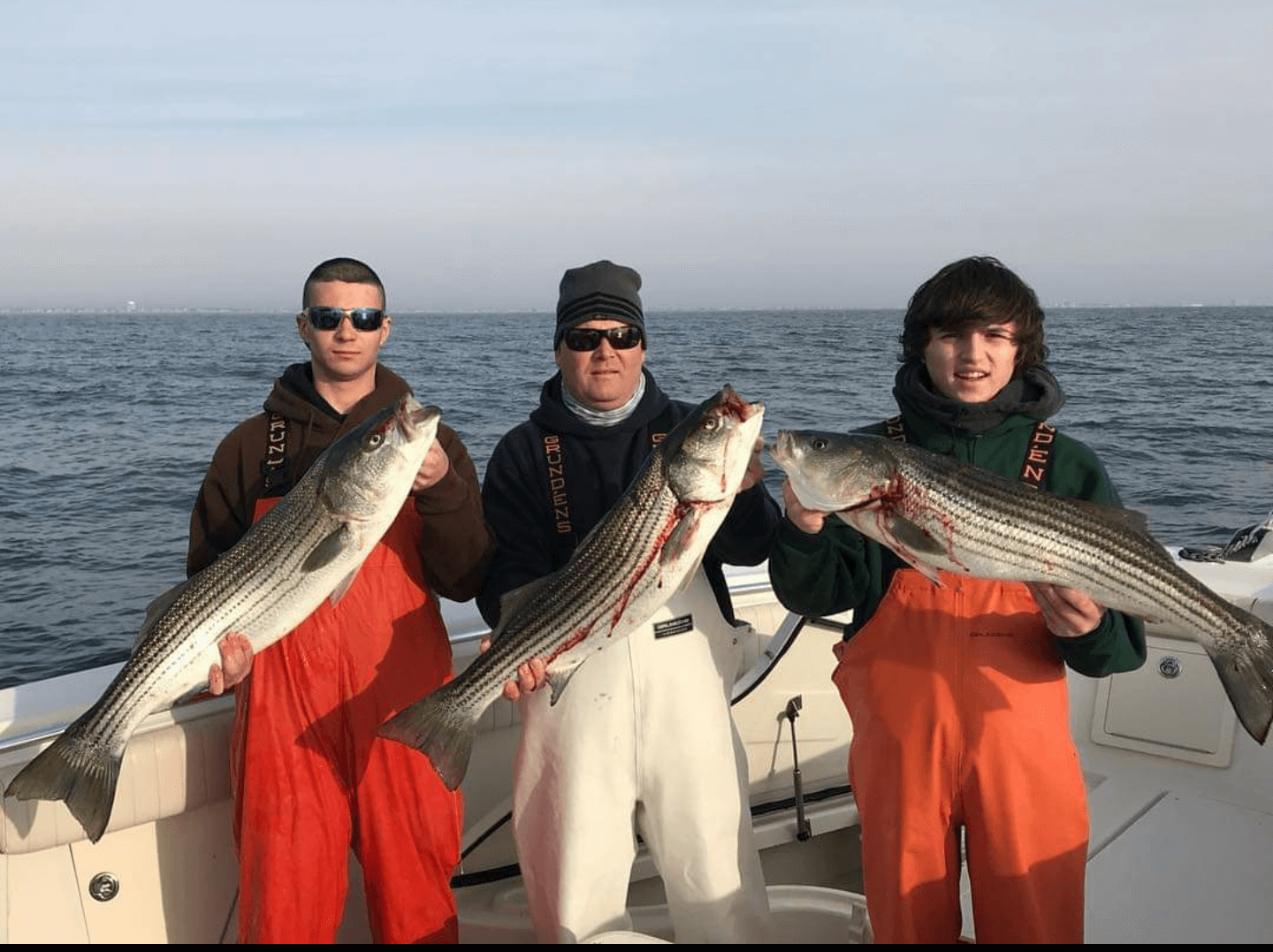 Three nice stripers. 