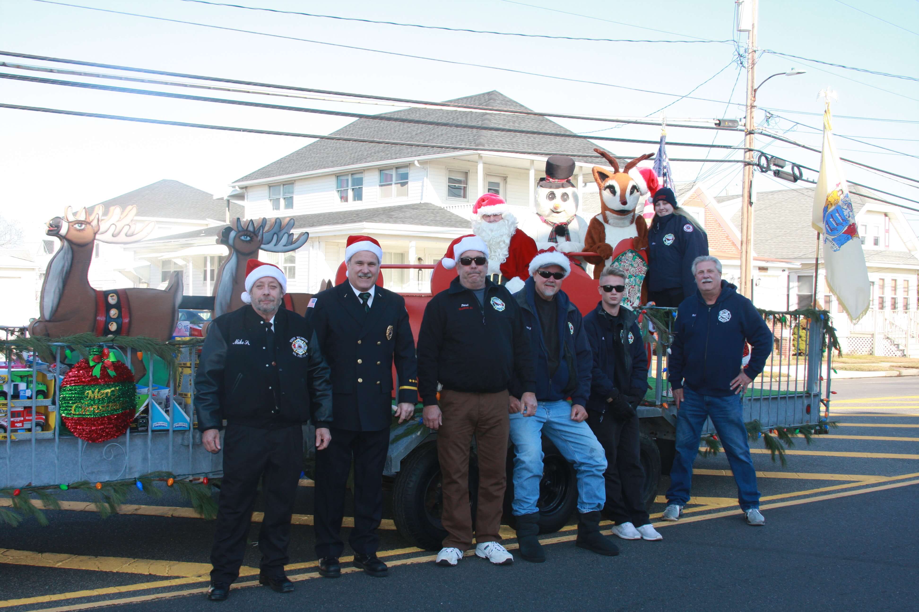 North Wildwood Volunteer Fire Co. No. 1 members who helped Santa deliver presents to children.