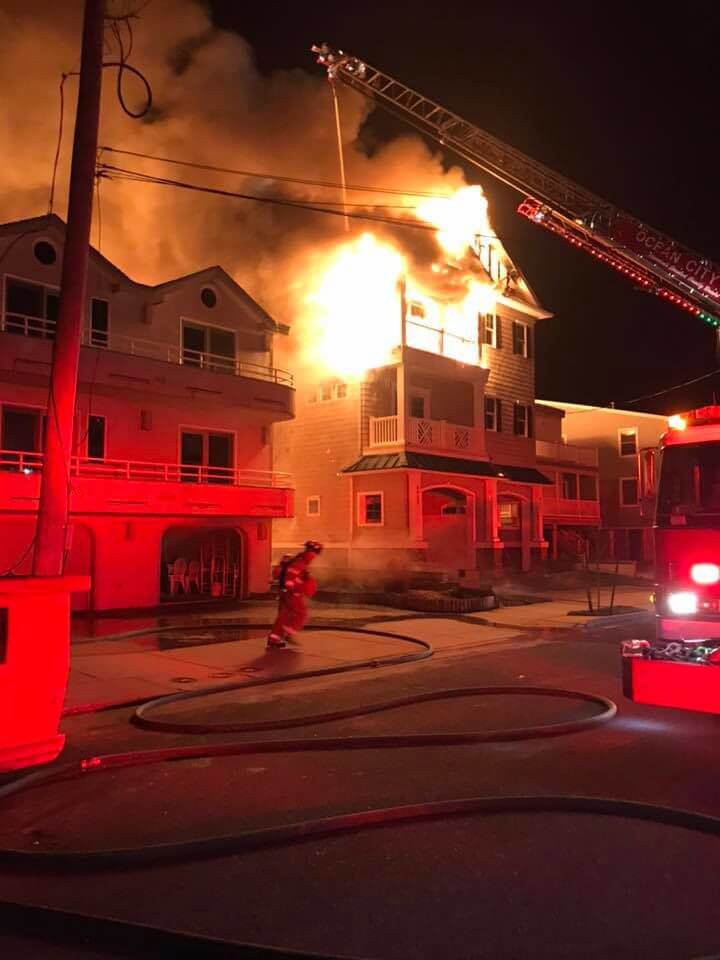 Ocean City and neighboring firefighters battled three structure fires Dec. 27 about 3:20 a.m.