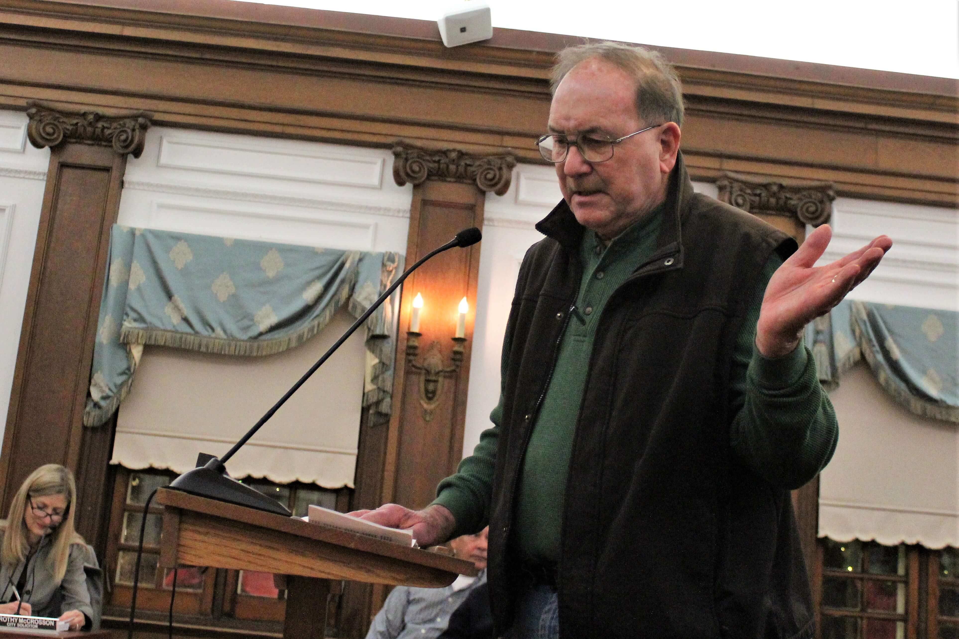 Ocean City resident Bill Hartranft tells City Council he believes the elimination of term limits on city boards would mean fewer voices. City officials say the change is needed because fewer people are volunteering to serve on boards and commissions.