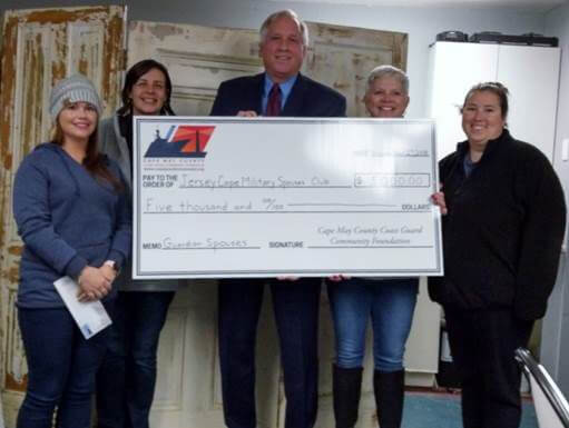 From left are Coast Guard spouses Brittany Hencken