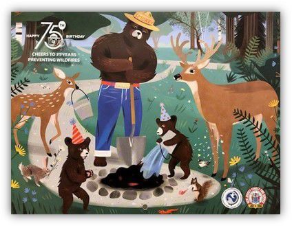 Artwork of 5 County Pupils Featured on State Forest Fire Service's Honor to Smokey Bear