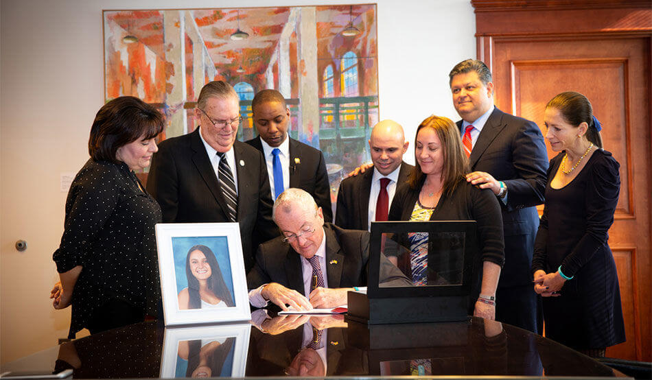 Gov. Phil Murphy signs "Alyssa's Law' Feb. 6 that requires all public schools in New Jersey to install silent panic alarms.