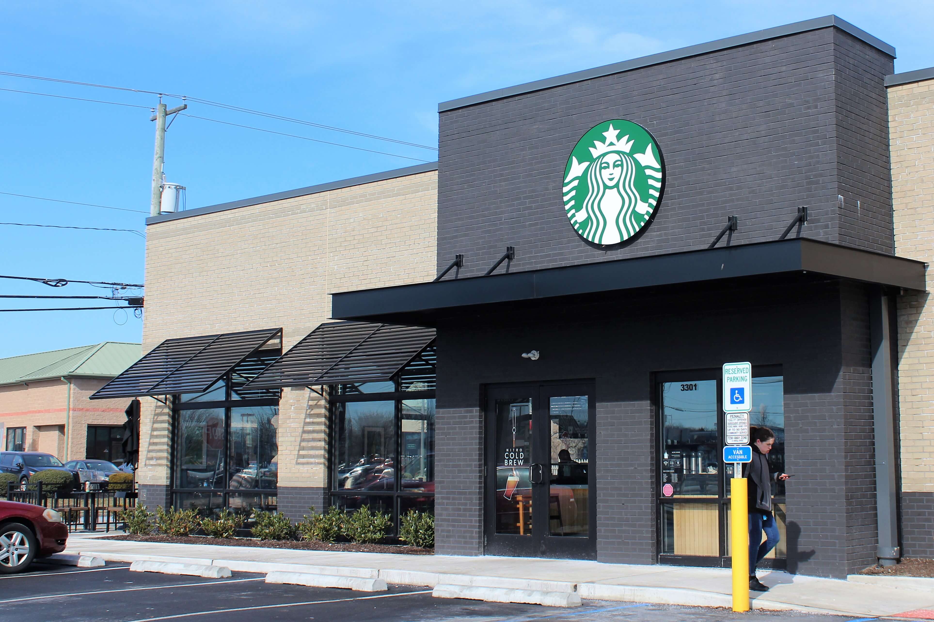 Starbucks at its new location