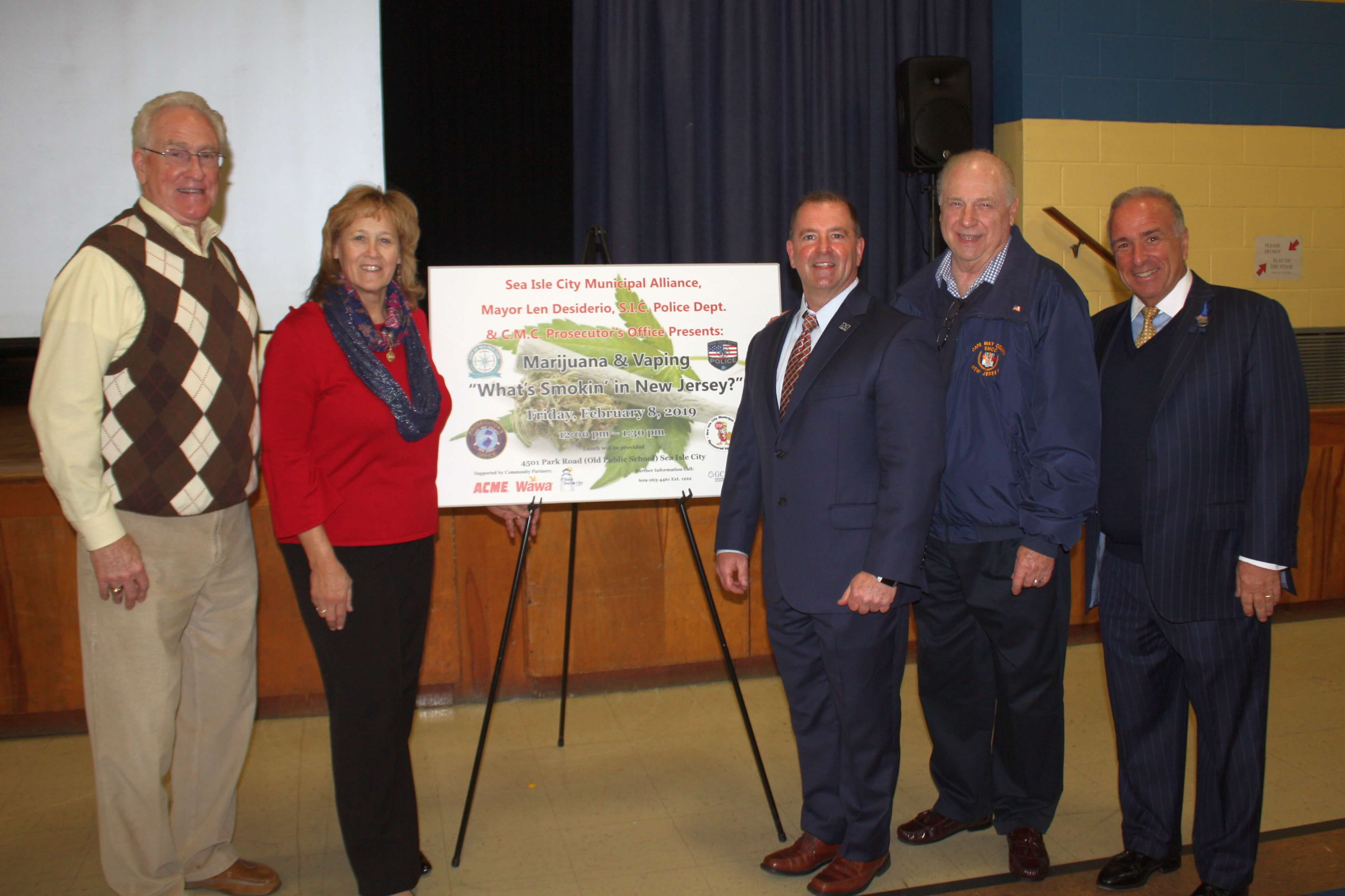 In front of a large audience in Sea Isle City Feb. 8