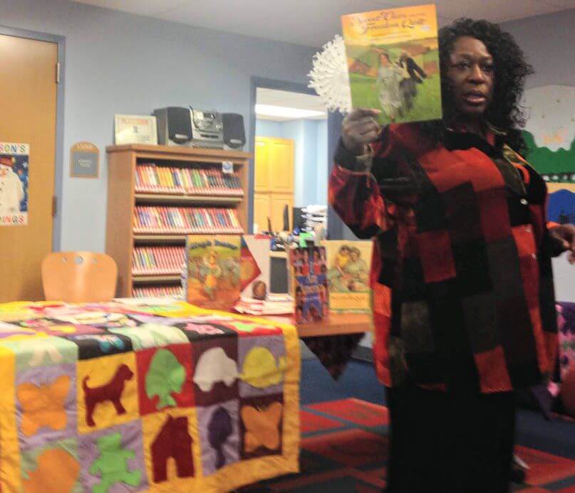 Storyteller Michelle Washington Wilson speaks during an all-ages program at Ocean City's public library Feb. 12.