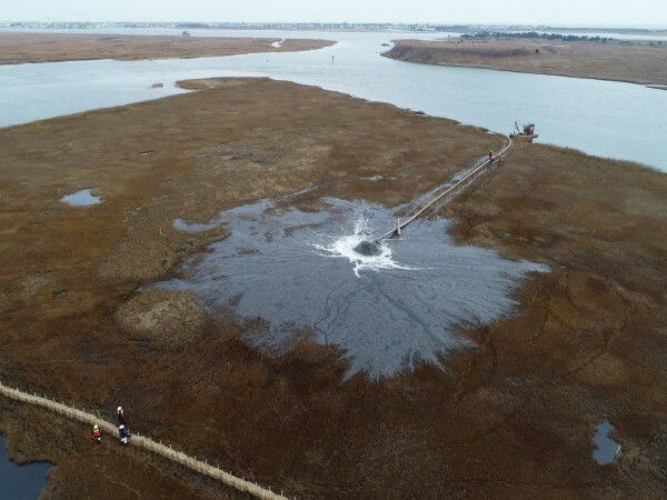 The U.S. Army Corps of Engineers and its contractor Barnegat Bay Dredging Company completed a dredging and habitat creation project near Stone Harbor in December 2018. Work involved dredging a portion of the federal channel of the New Jersey Intracoastal Waterway and beneficially using the material to create habitat on marshland owned by the state Division of Fish and Wildlife.