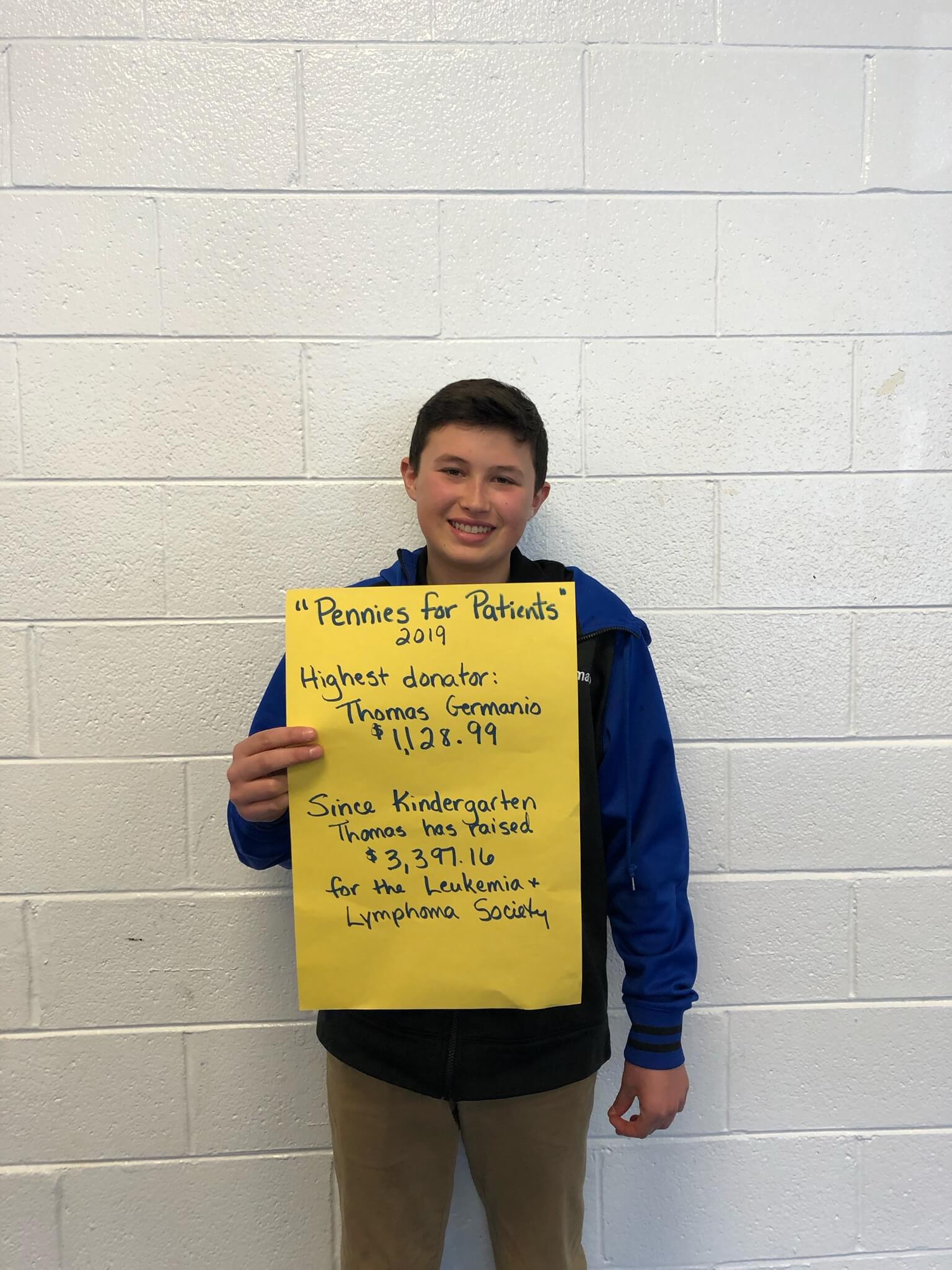 Dennis Township eighth-grader Thomas Germanio.