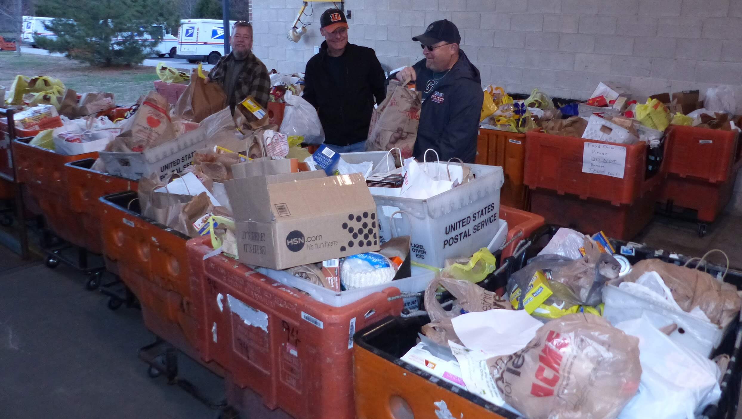 U.S. Postal Service carriers in a past food drive at Cape May Court House Post Office sort collected food for food pantries. A similar food collection of non-perishable food is planned May 11 by the National Association of Letter Carriers to aid county food pantries.