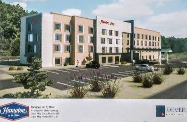 Rendering of the Hampton Inn.