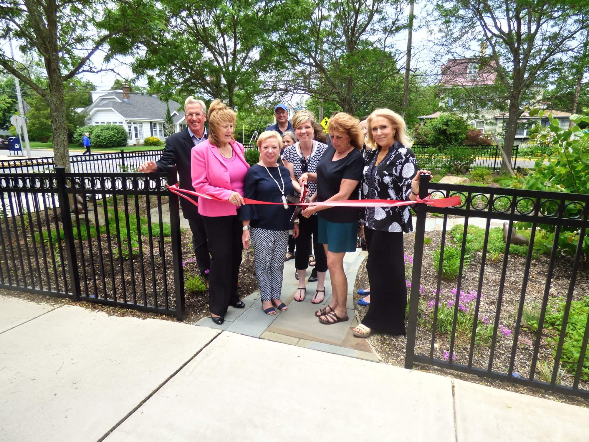 Ribbon-cutting ceremony dedicated the Pocket Park by the Court House branch of the Cape May County Library May 28. 