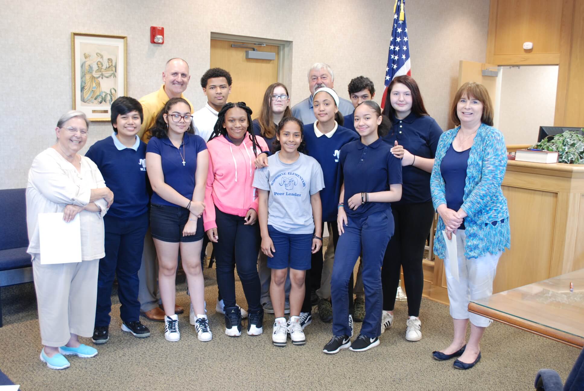 Students from Woodbine Elementary School visited Woodbine Borough Hall to learn the duties of municipal employees.