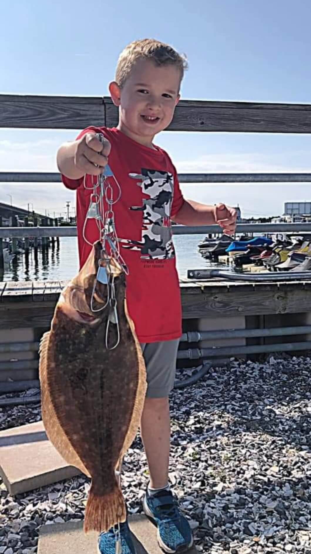 6-year old Jake Vicoli and his first keeper flounder.