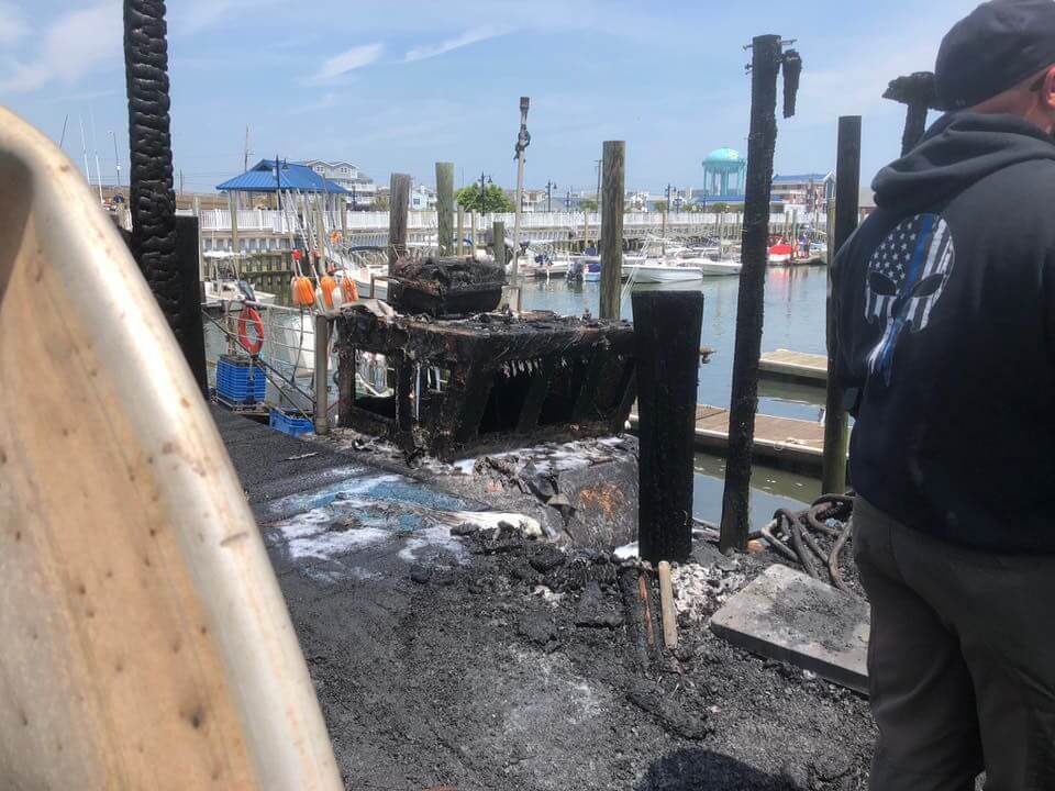 Aftermath of fire in Sea Isle City that started in a shed on 43rd Place June 16.