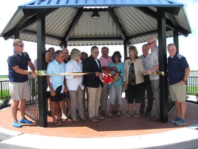 Wildwood Crest Borough officials opened the new gazebo with a ribbon-cutting ceremony.