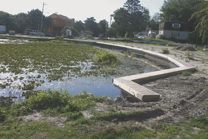 Boardwalk project around Lake Lily in Cape May Point progresses.