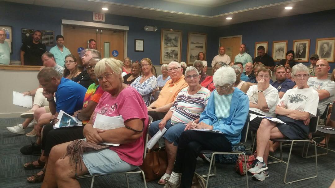 Some of the crowd at the Middle Township Committee discussion of a proposed medical marijuana facility Aug. 5.