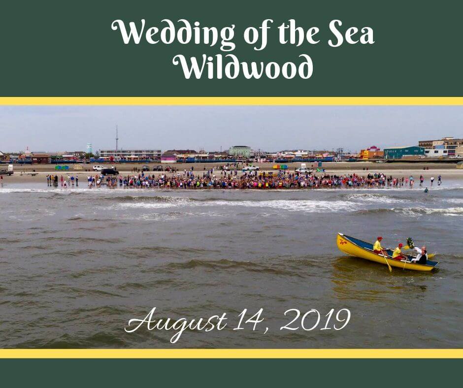 Diocese of Camden Bishop Dennis J. Sullivan in Wildwood lifeguard boat prepares to toss floral ring into the sea Aug. 14 after 4:30 p.m. Mass as part of the Wedding of the Sea at the conclusion of the Vigil Mass of the Assumption.