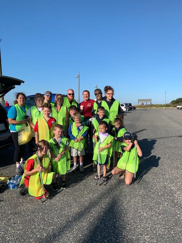 Lower Township Cub Scout Pack 87 helps clean municipal beaches Sept. 21. 
