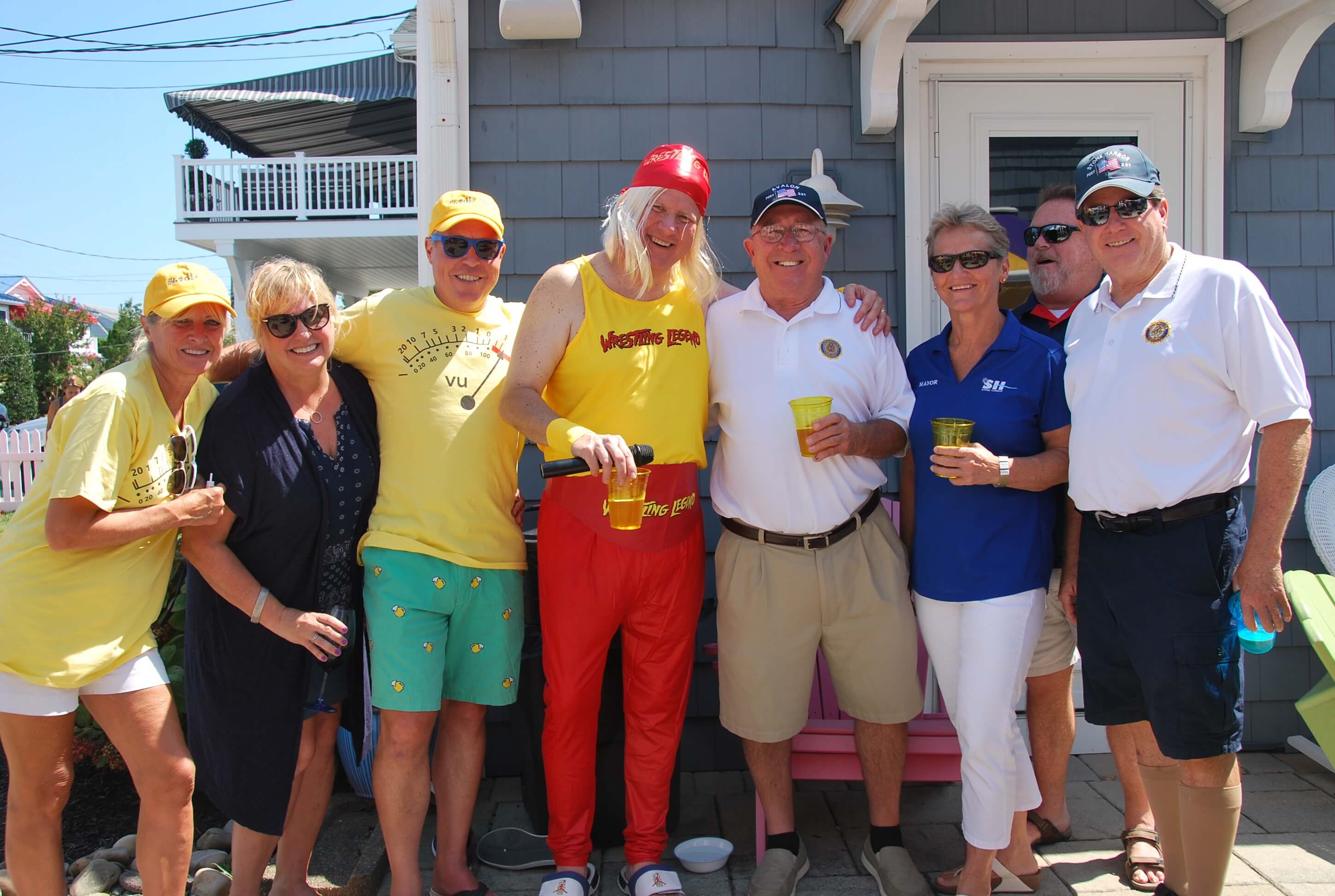 Some of the participants in the 11th annual Corn Hole Tournament at The Flag House. Proceeds went to the American Legion Post 331