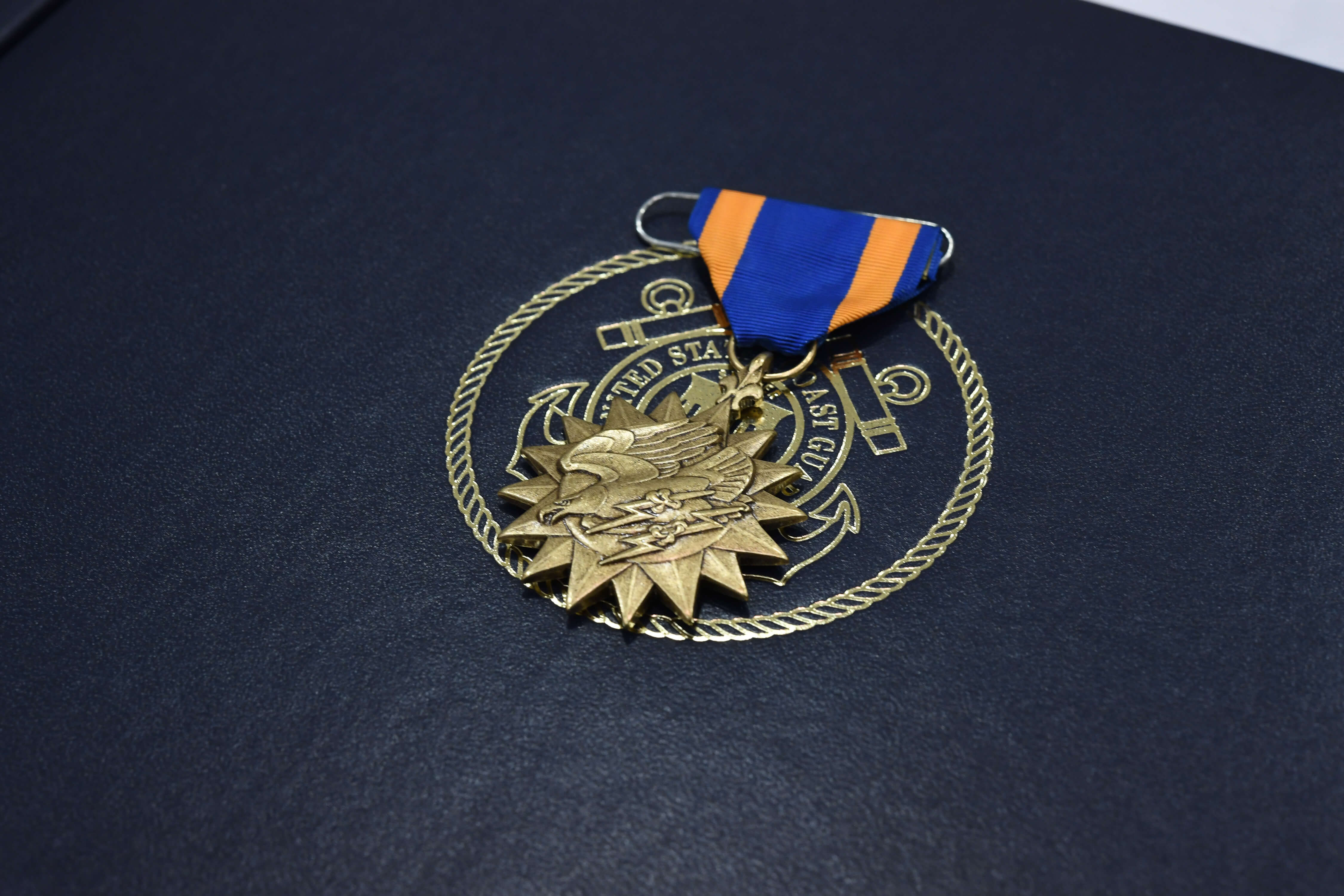 One of 14 Air Medals presented to members of Coast Guard Air Station Atlantic City in an award ceremony held at Coast Guard Air Station Atlantic City