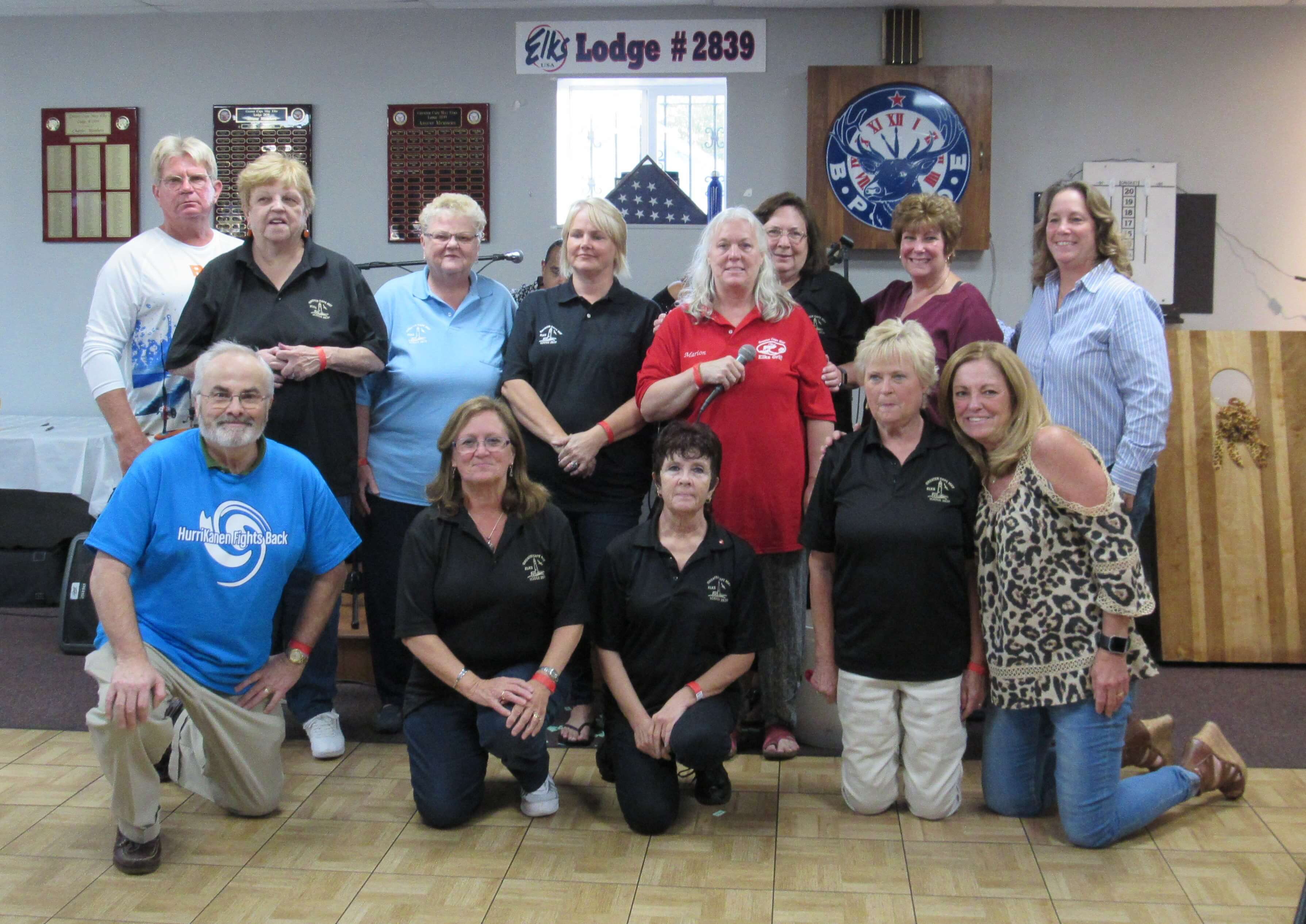 Elks Lodge 2839 members join family members of Kanen Keating-Wear at an Oct. 12 benefit.