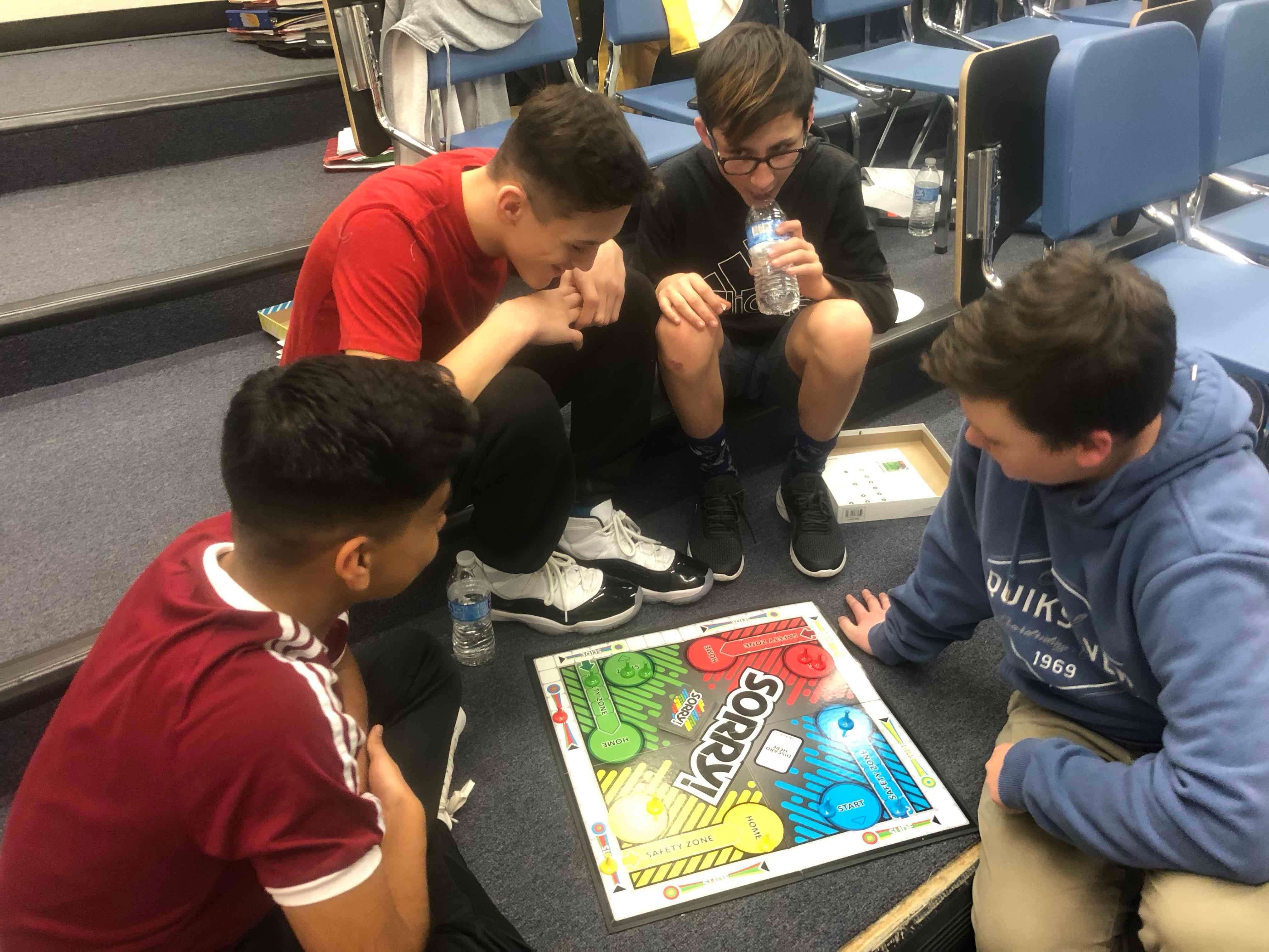 Board games bring Lower Cape May Regional High School and Richard M. Teltelman Middle School students together for a mentoring program aimed to ease transition into high school.