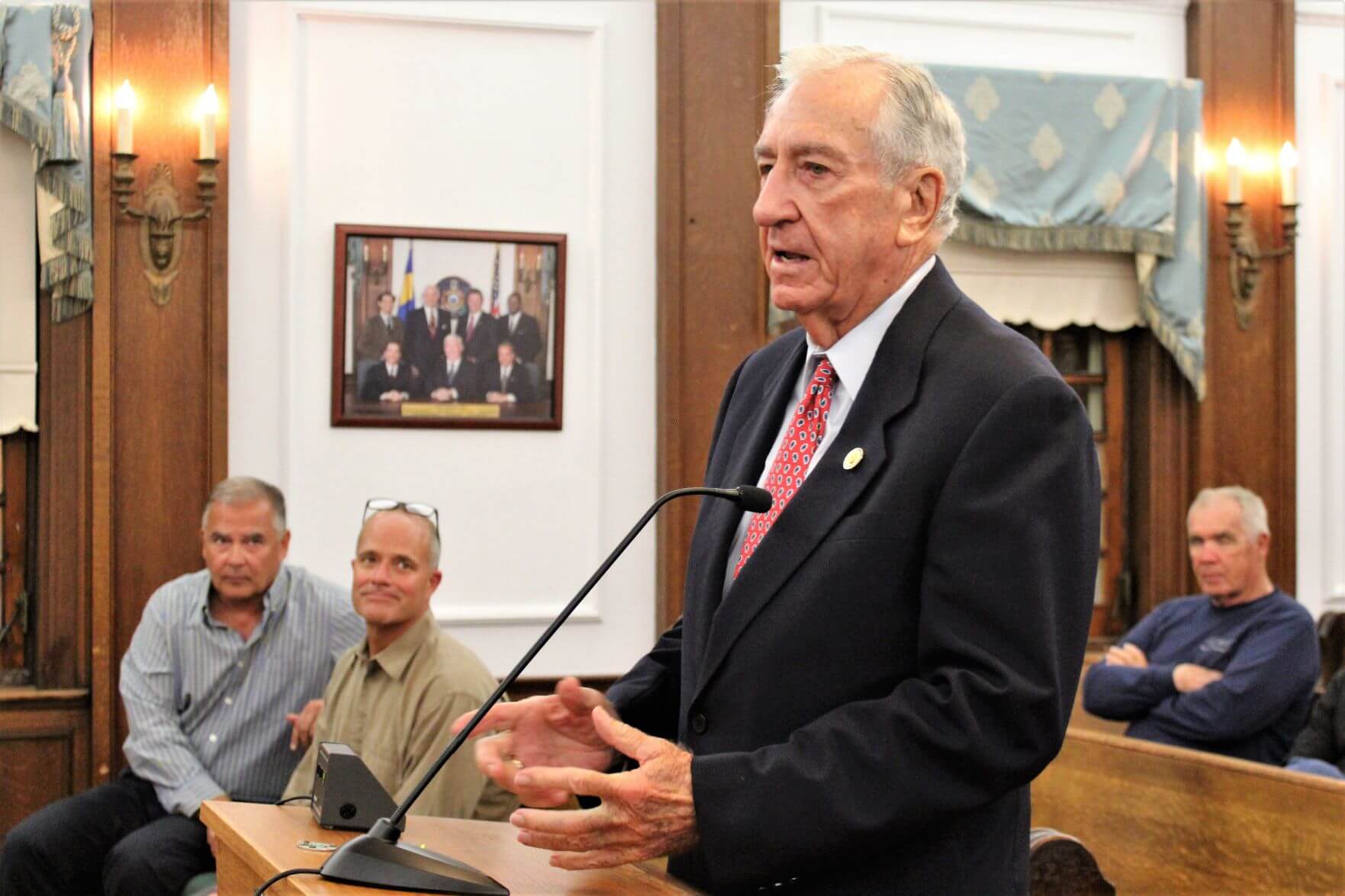 Former U.S. Rep. and Ambassador to Panama William J. Hughes addresses Ocean City Council in file photo. He died Oct. 30