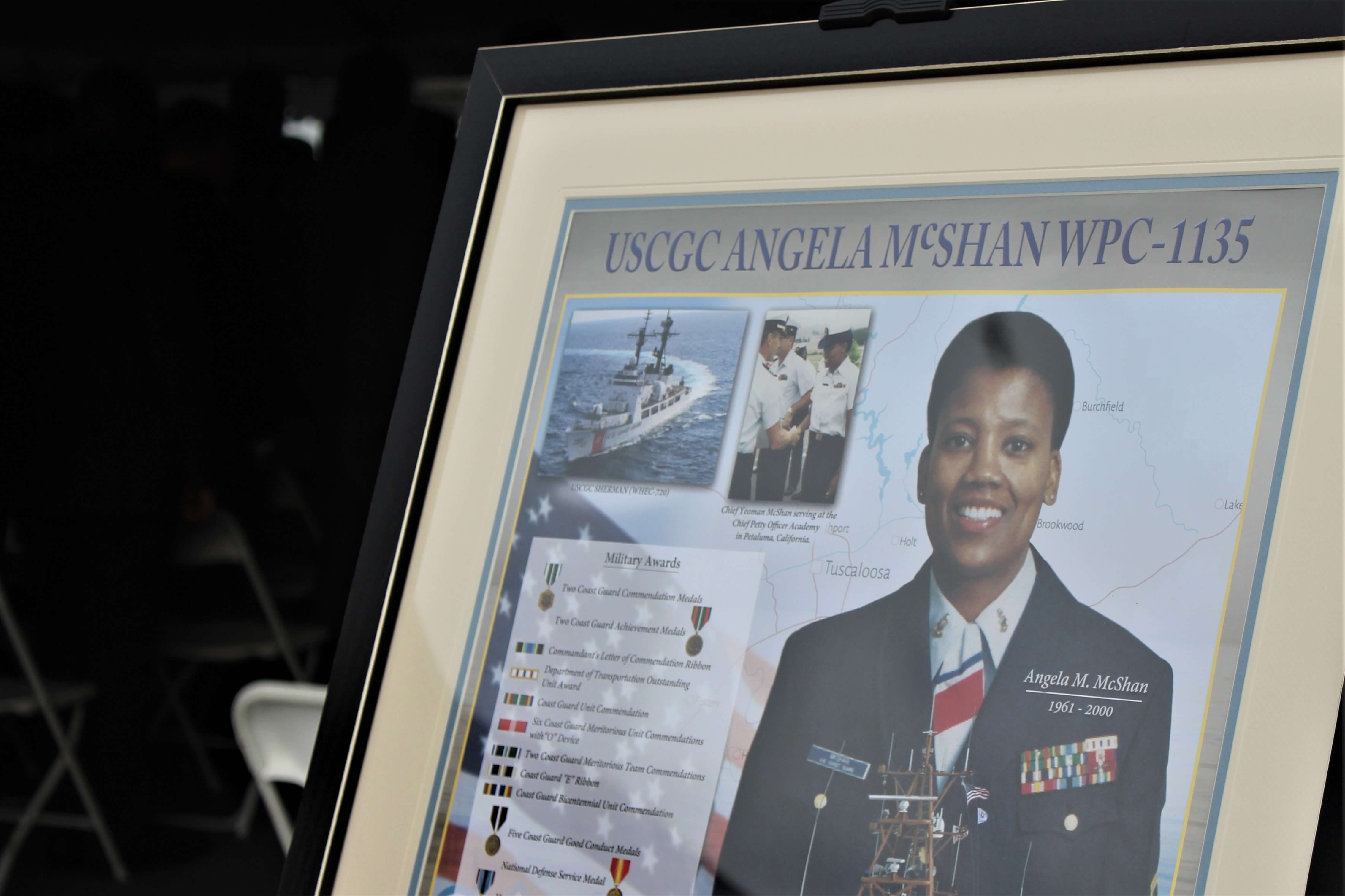 The U.S. Coast Guard's new ship was named in honor of Master Chief Angela M. McShan