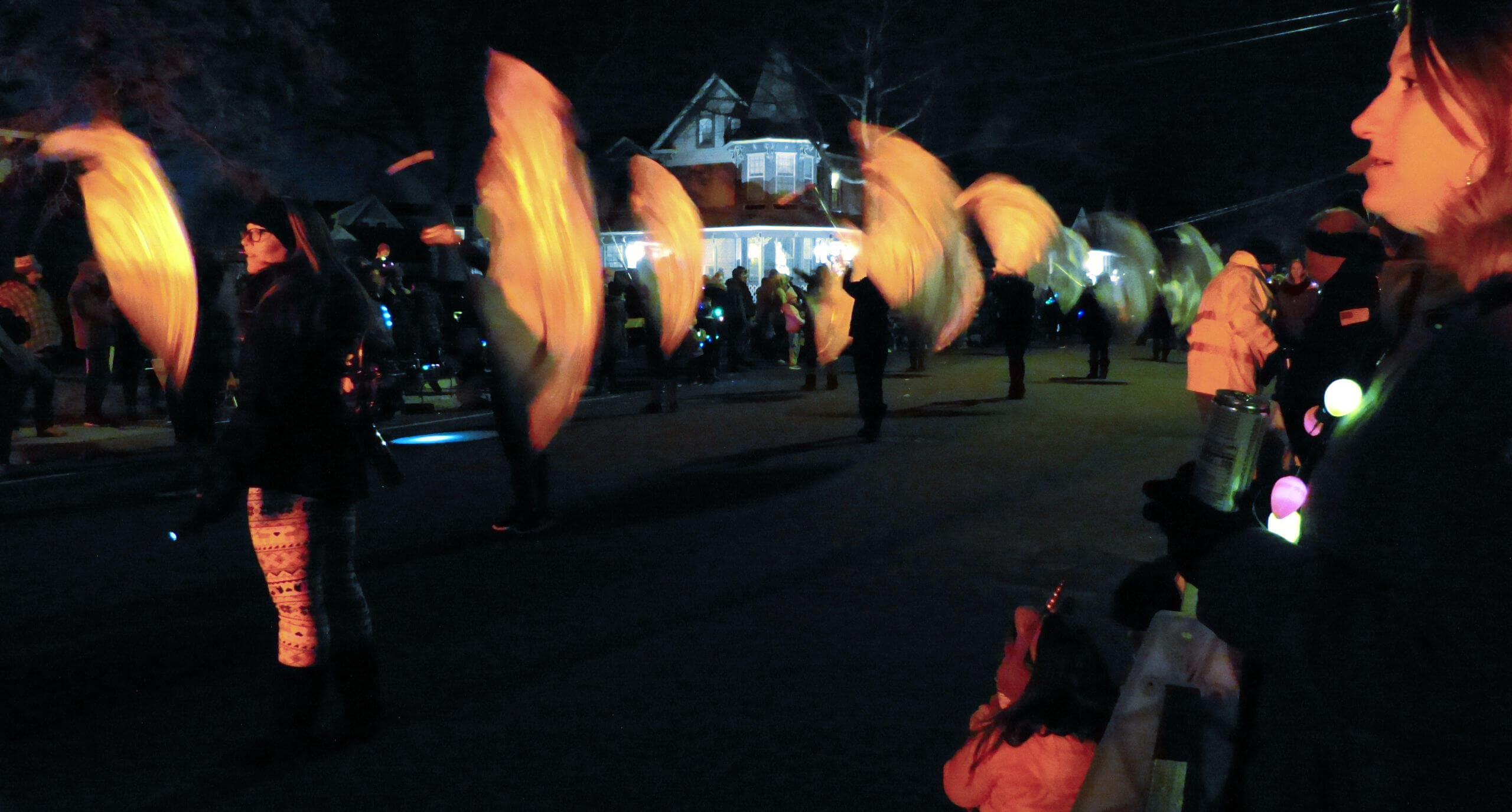 Twirling flags