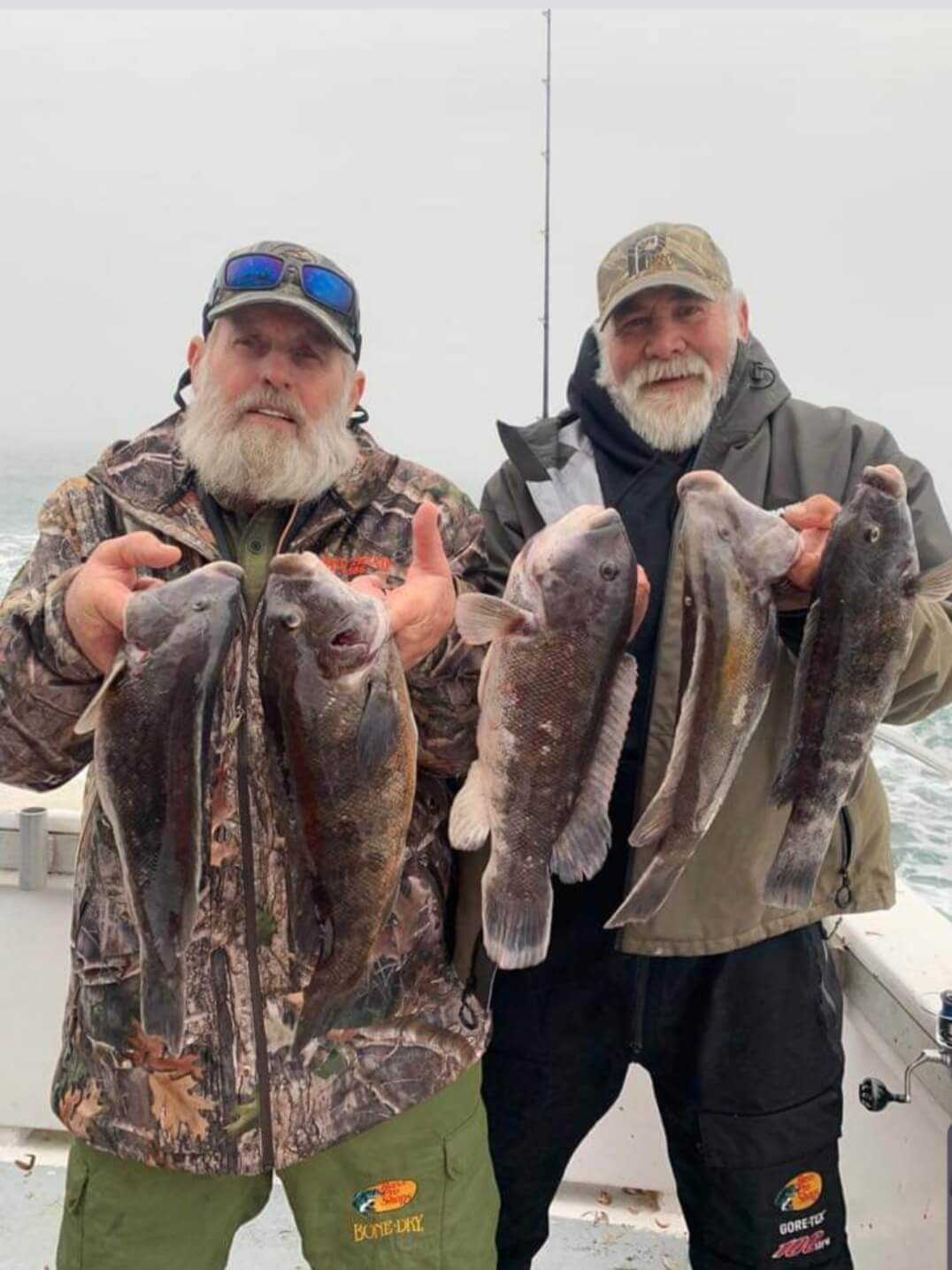 Two happy anglers with their catch.