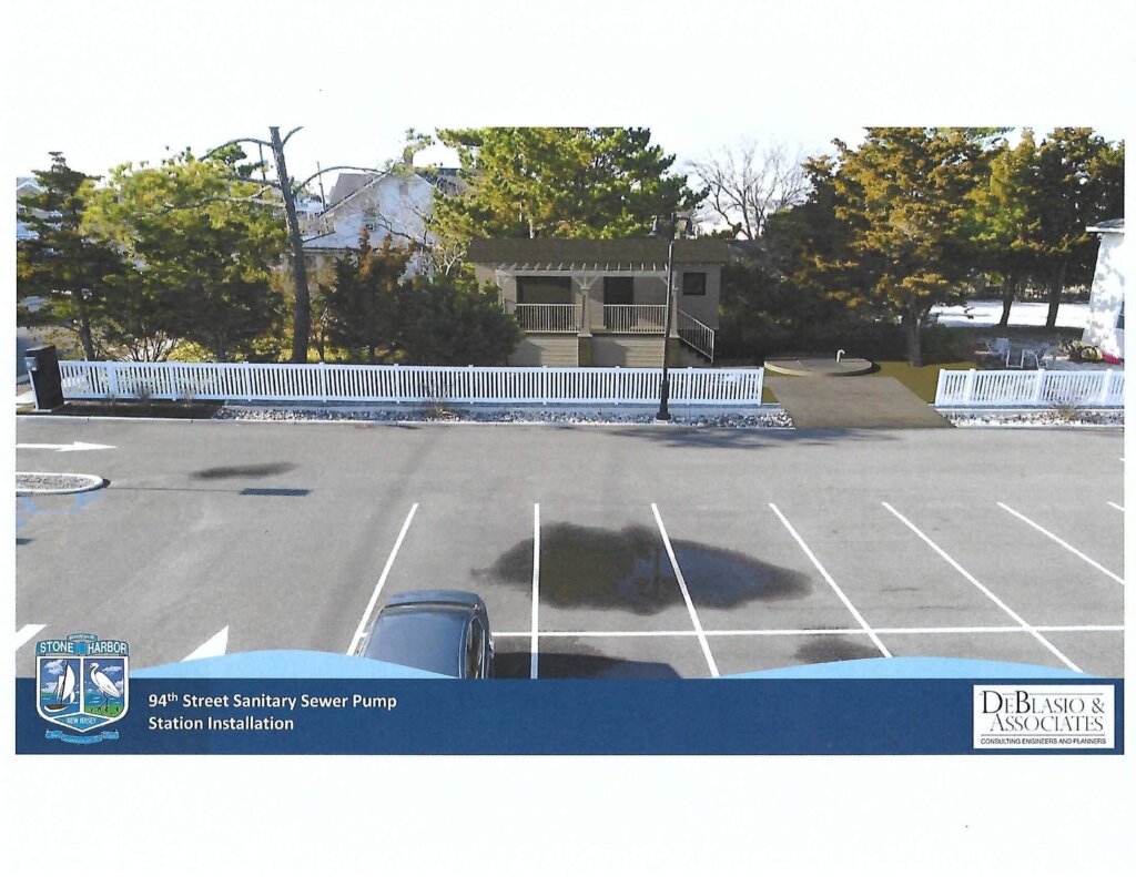 Pictured is a rendering of the new pump station in Stone Harbor.