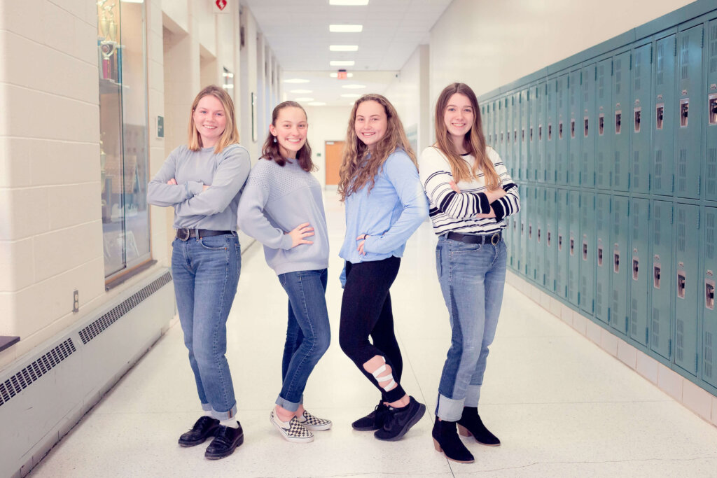 Cape May Tech girls swim captains