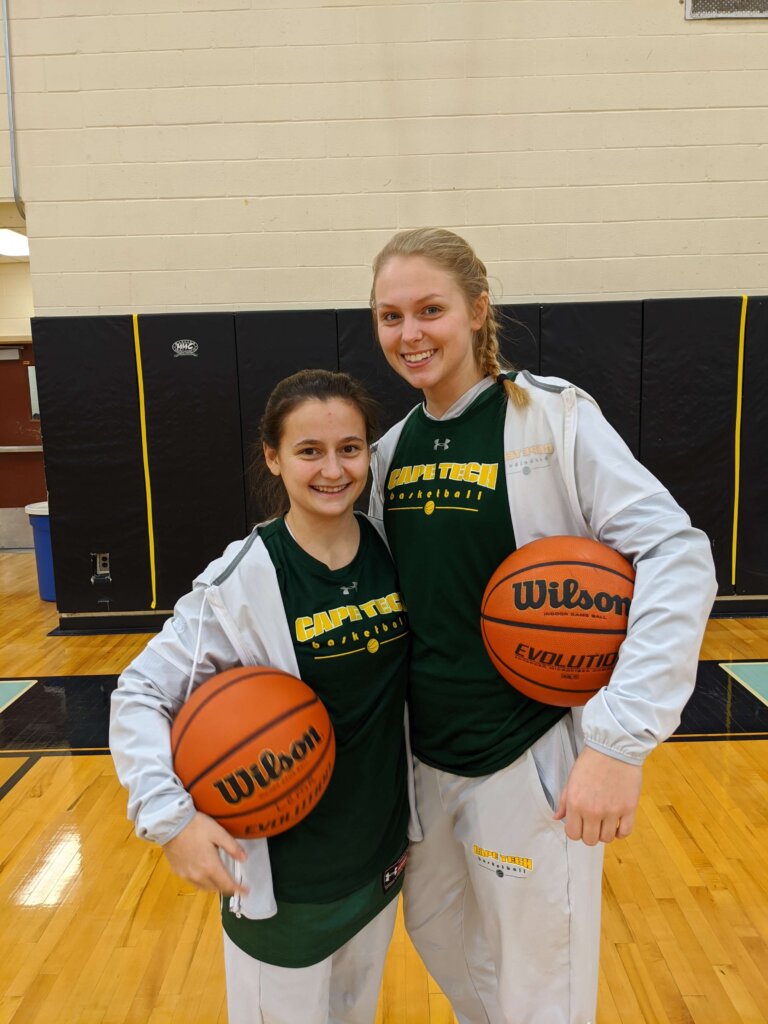 Cape May Tech girls basketball captains Emily Pasceri