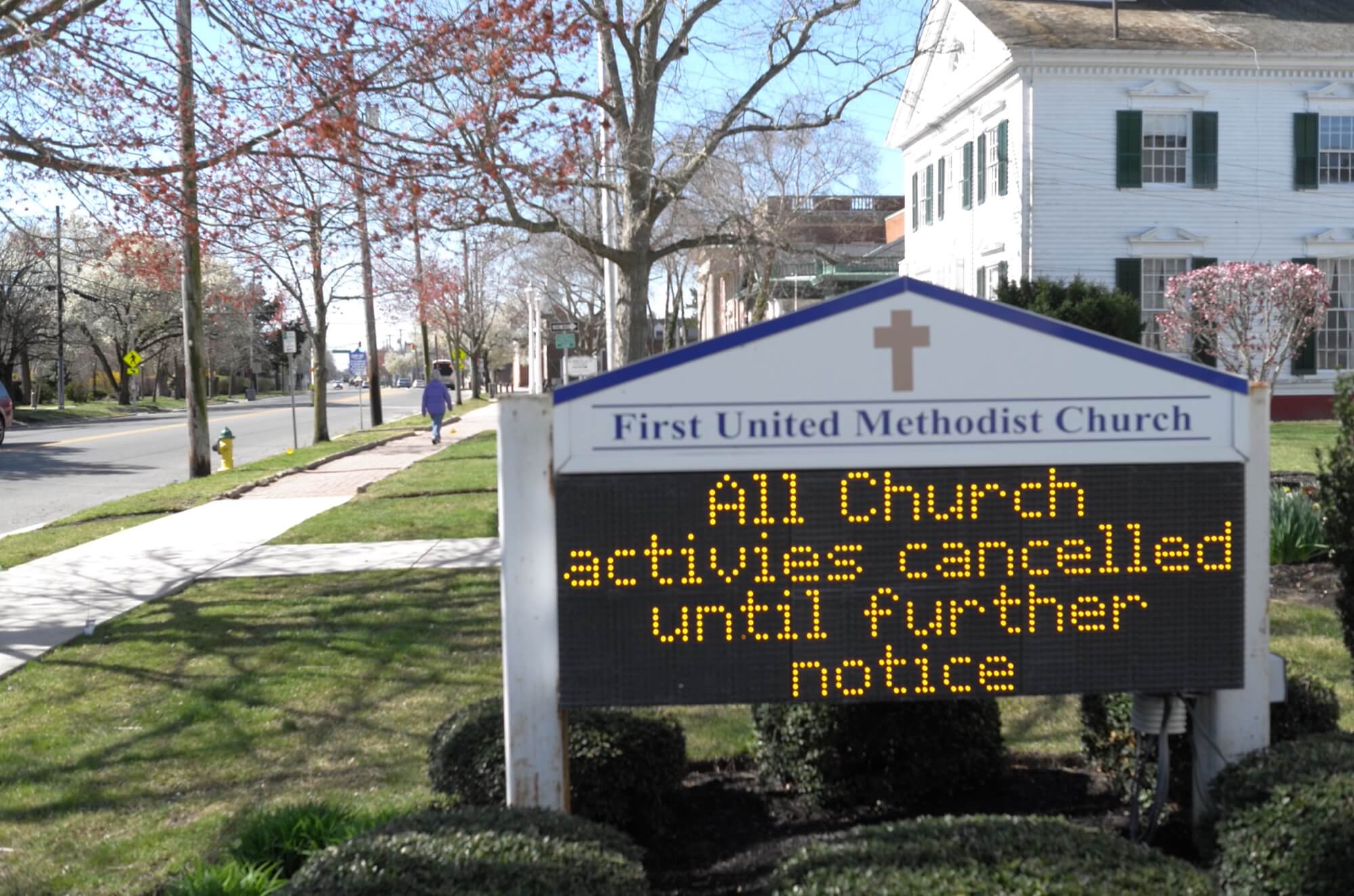 First United Methodist Church of Cape May Court House has canceled its services and activities in the wake of the COVID-19 pandemic. Most other churches in the area have also closed until the virus threat is past. 