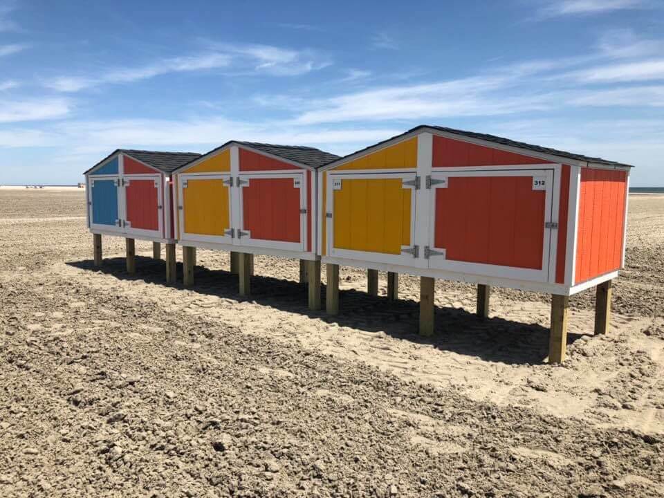 Beach Boxes on the beach at Wildwood Crest.