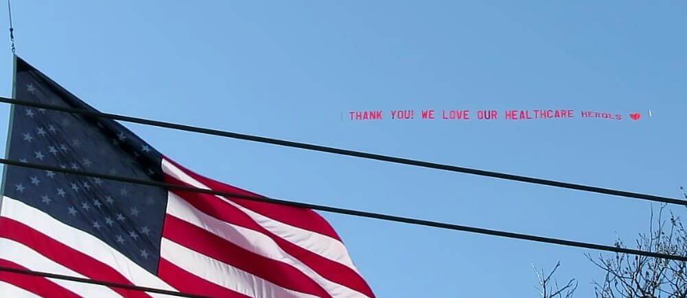 A banner plane carrying a special message for healthcare workers flew over Cape Regional Health System and throughout Middle Township May 15. 
