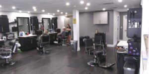 At Railroad Barbershop