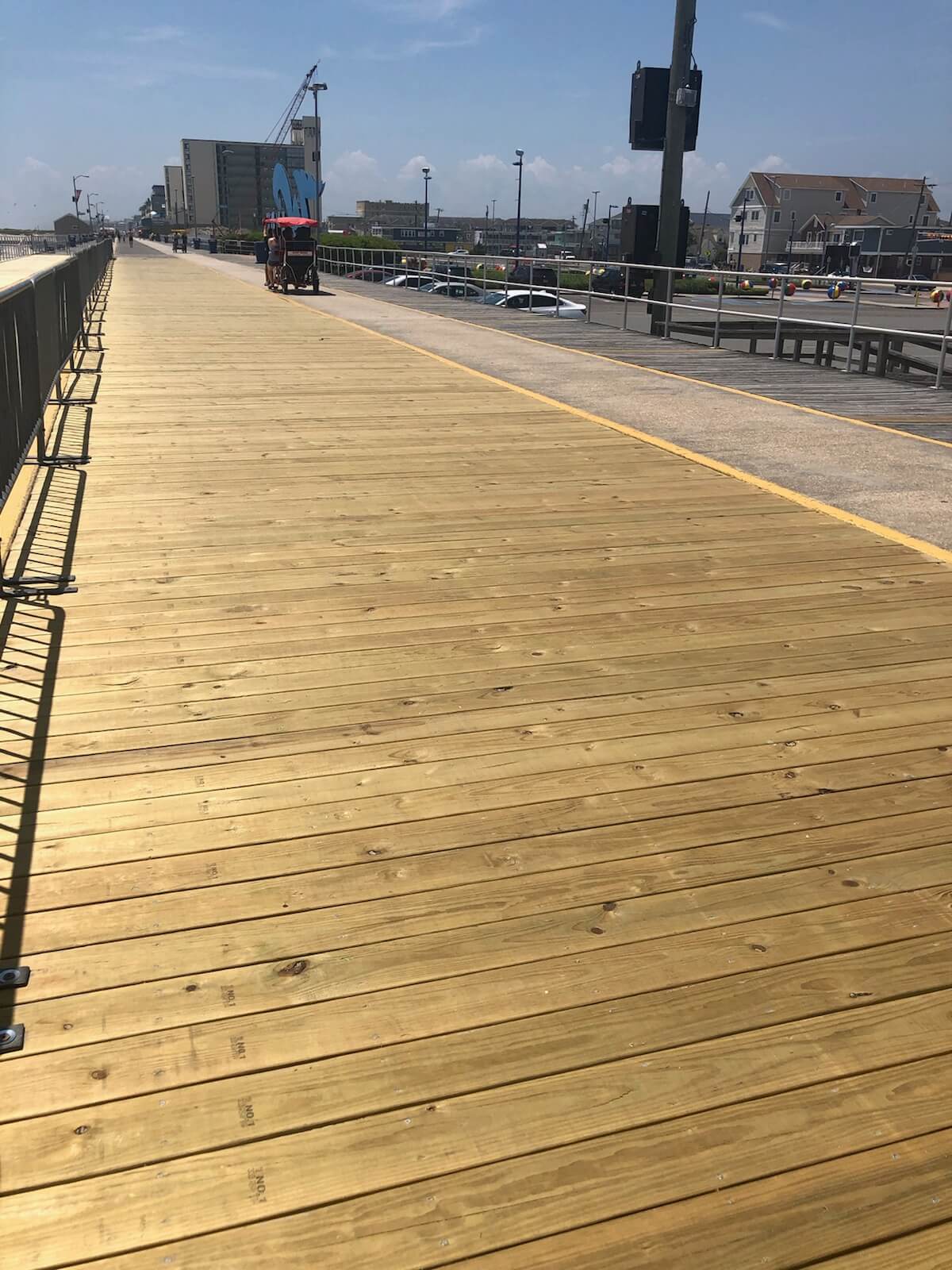 A section of the Wildwoods Boardwalk suffered storm damage April 13
