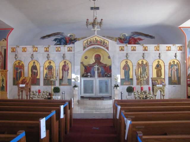 St. Demetrios is the only Eastern Orthodox Church in Cape May County and is designed in the shape of a Byzantine Cross as are all Orthodox Churches.