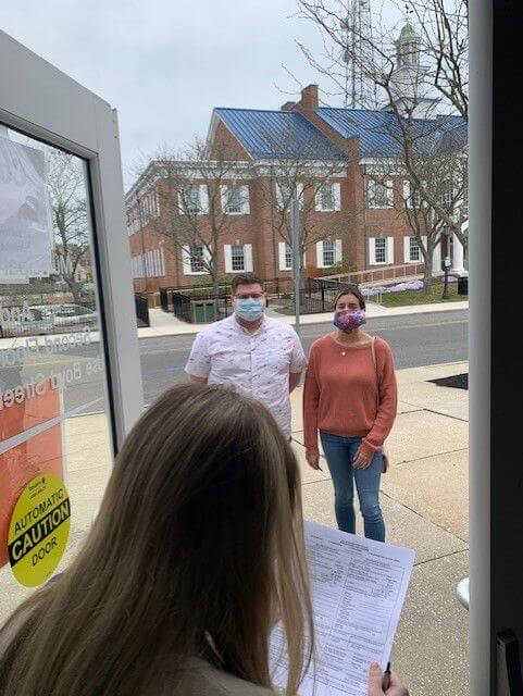 Middle Township Registrar of Vital Statistics Emily Bowman administers an oath to a couple applying for marriage license during the COVID-19 pandemic. Residents can soon come inside municipal buildings for routine services as restrictions are eased.  