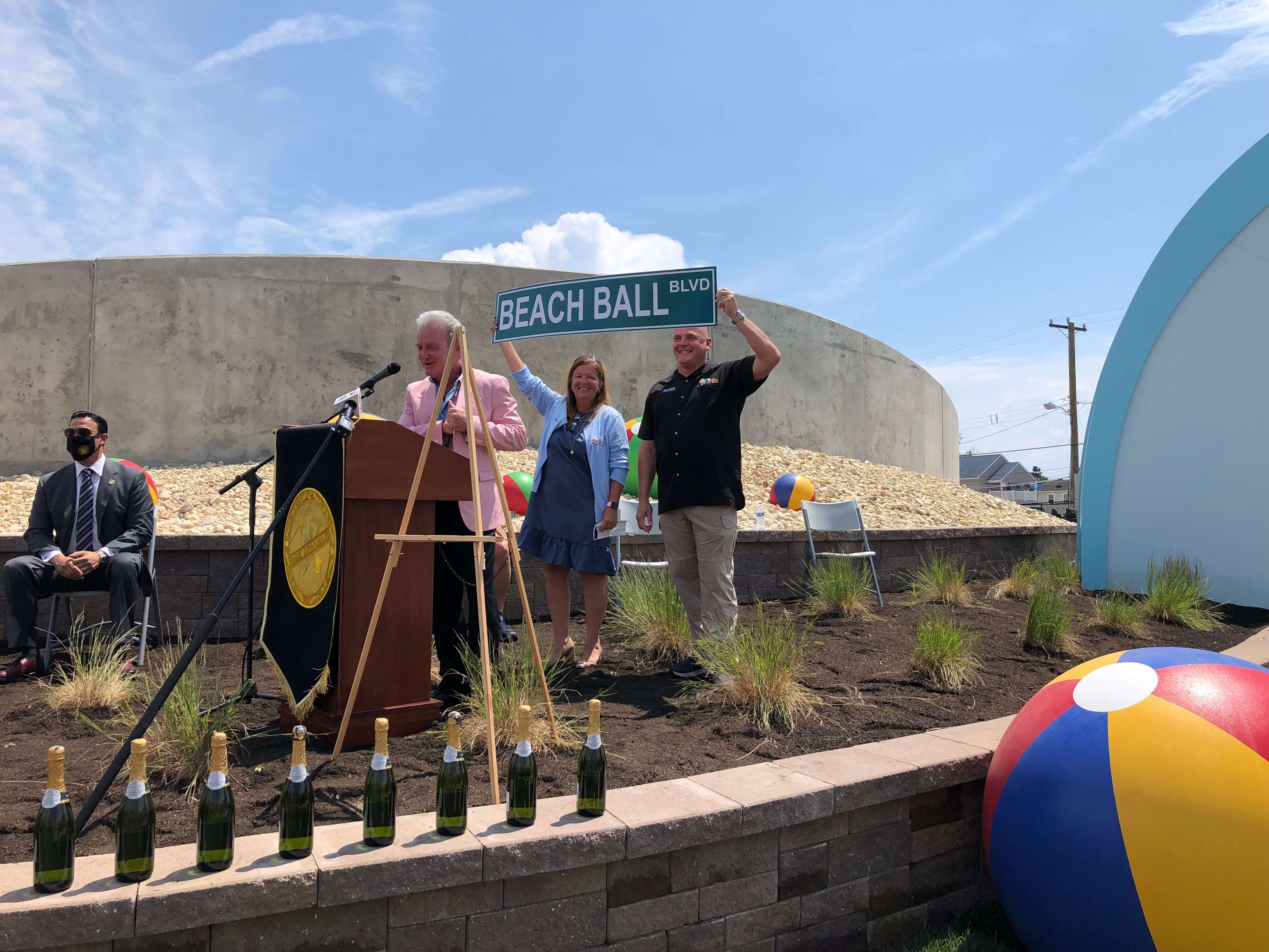 County officials introduced residents and visitors to "Beach Ball Boulevard" July 1. The renovations are apart of an ongoing construction project on Route 47