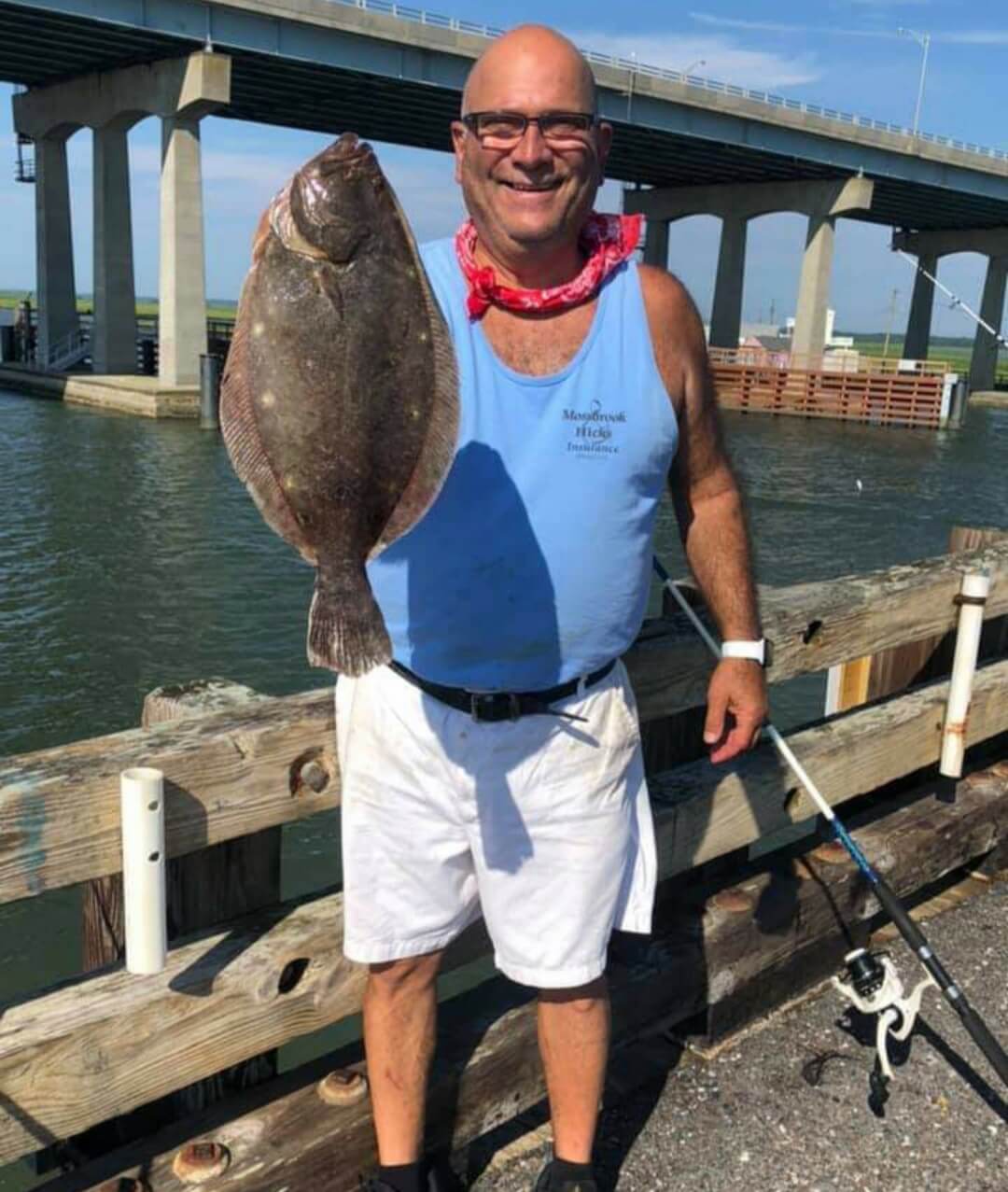 Carmen DiGeronimo and a nice keeper flounder.