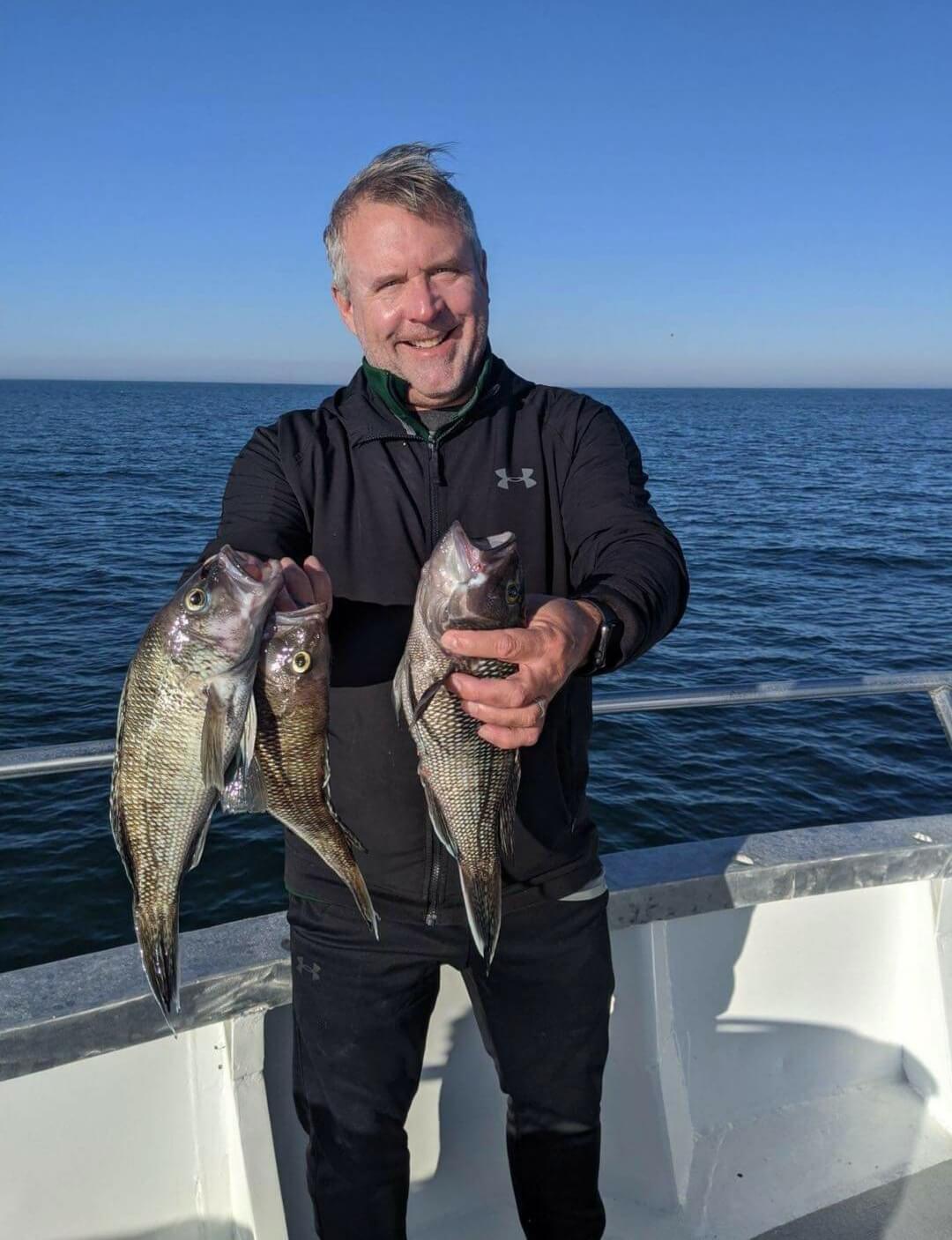 A nice sea bass collection for this angler.