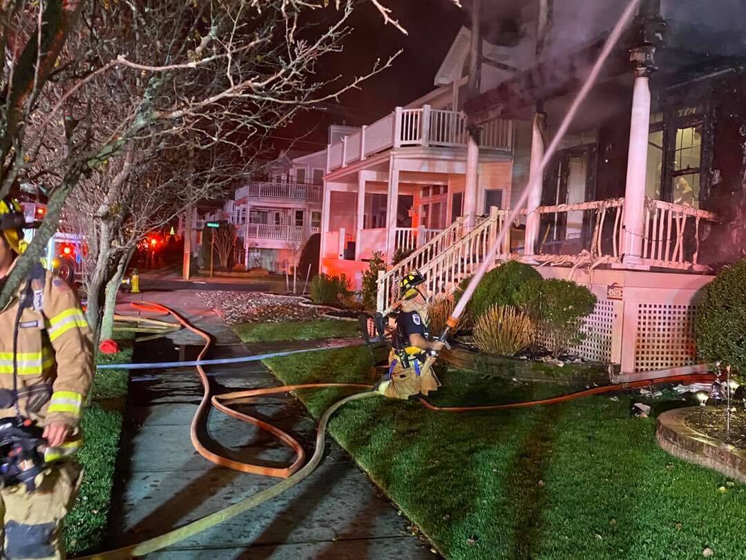 Fifteen firefighters from three departments managed to douse a house fire