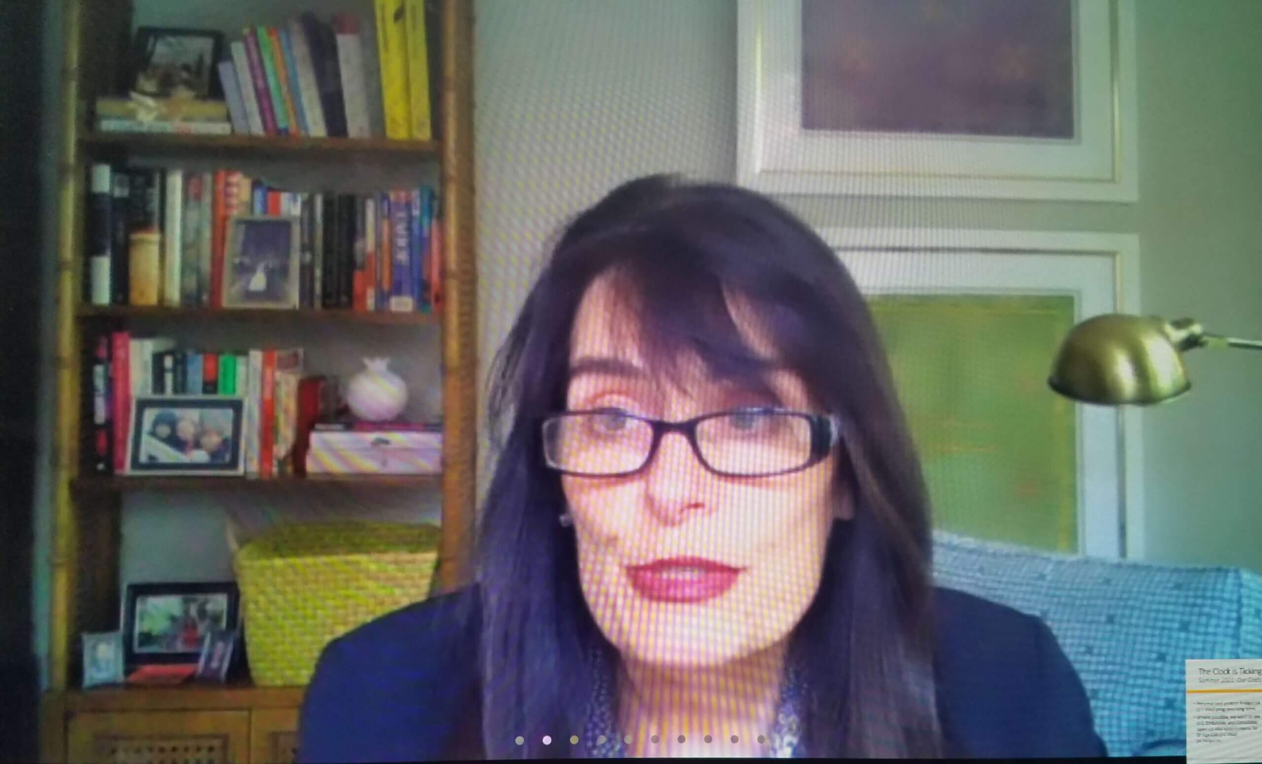 During an April 19 Zoom call
